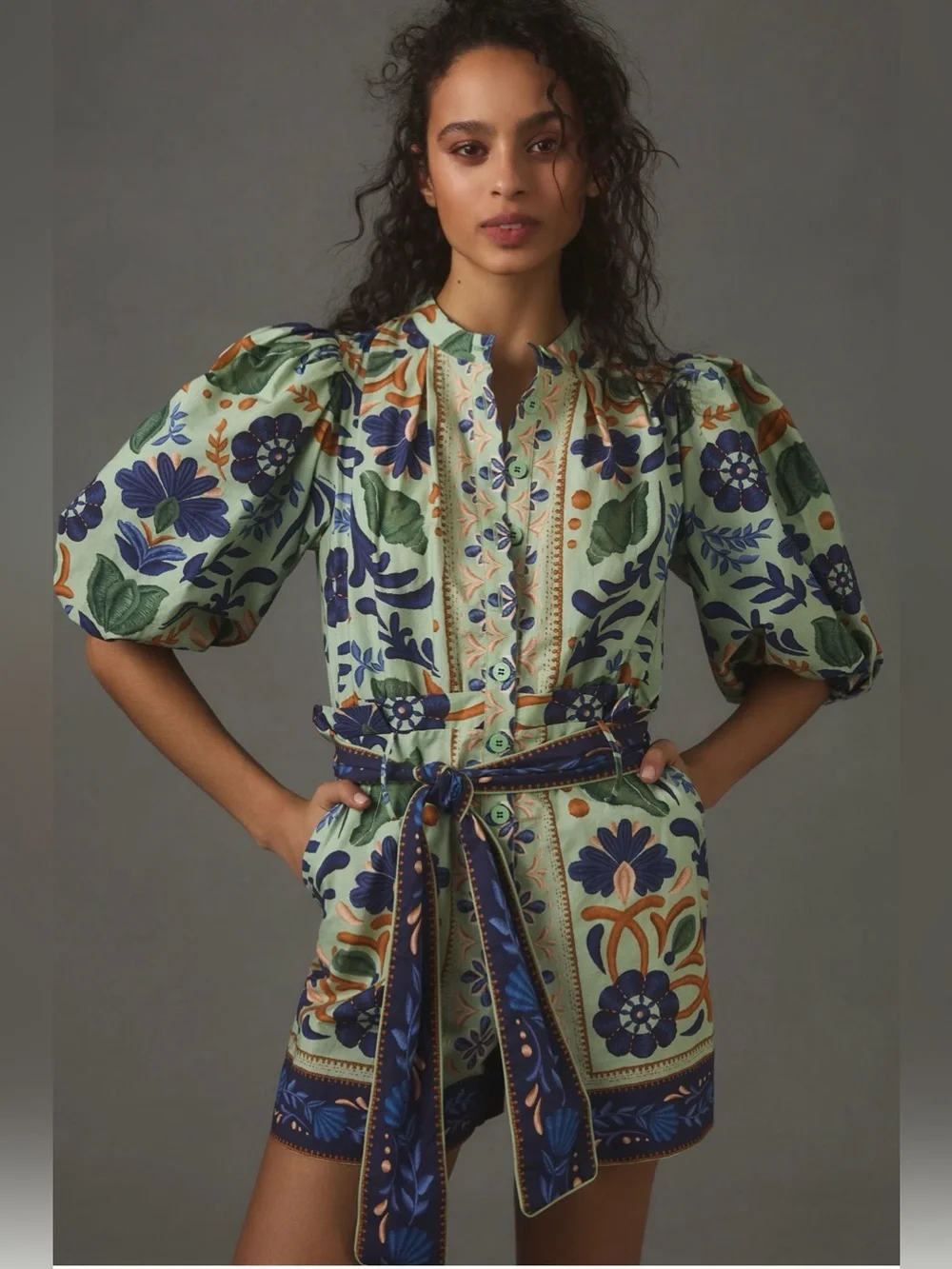 Farm Rio Ocean Tapestry Romper - Picture 3 of 9